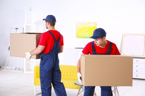 Office removals planning in Notting Hill with boxes and business equipment