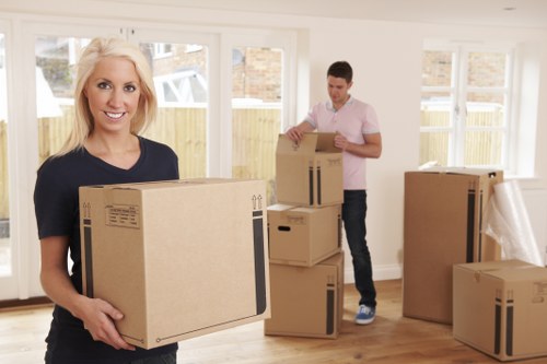 Reliable man with van service working in a busy Notting Hill neighborhood