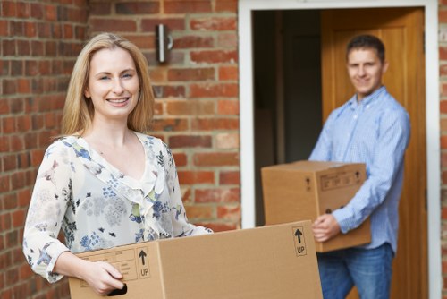 Careful loading for a home or office move in Notting Hill