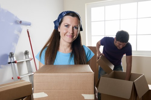 Preparing furniture and boxes for storage in Notting Hill