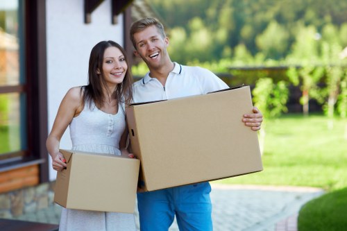 Checklist and packing materials for an office relocation service