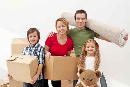 Professional Notting Hill moving team preparing items for transport