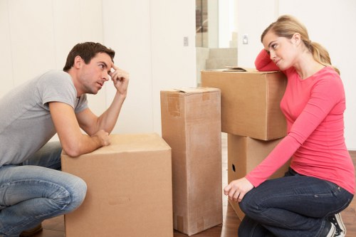 Packing boxes prepared for a property move in Notting Hill