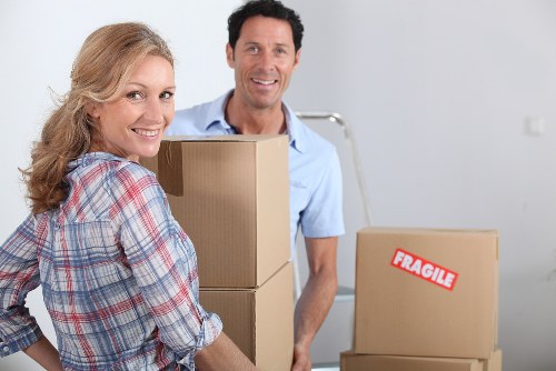 Local moving team planning access in a Notting Hill street