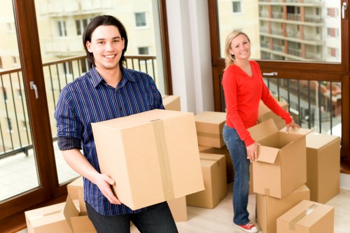 Moving an upright or grand piano through a Notting Hill property with protection